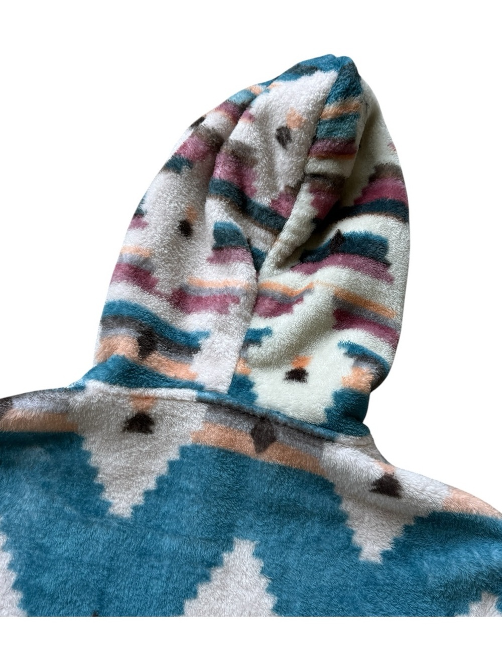 Buc-ee’s Aztec Plush Sherpa Zip Hoodie Jacket L Southwest Fleece Full Zip Cozy - Picture 10 of 10